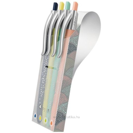 Golyóstoll készlet 1 mm 4 db-os Milan P1 "Silver" Colours vegyes színek