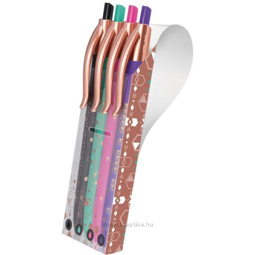 Golyóstoll készlet 1 mm 4 db-os Milan P1 "Copper" vegyes színek