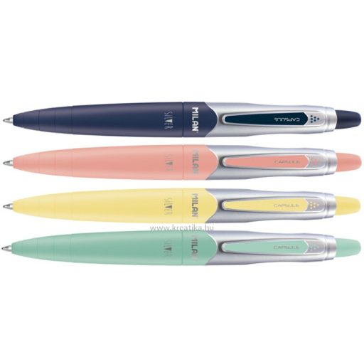 Golyóstoll 1 mm Milan "Capsule" Silver kék