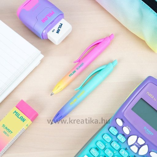 Golyóstoll 1 mm Milan P1 "Touch" Mini "Sunset" kék