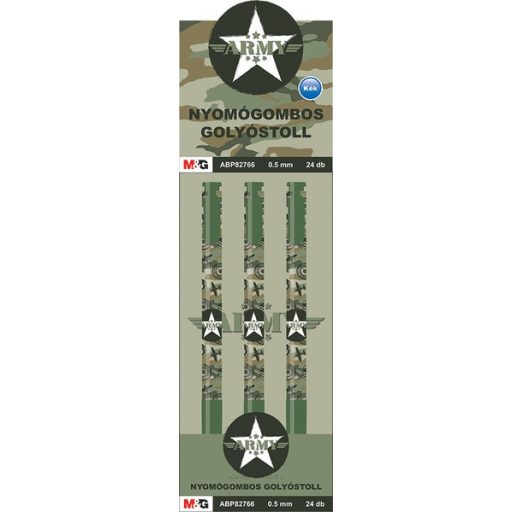 Golyóstoll 0,5 mm M&G "Army" kék