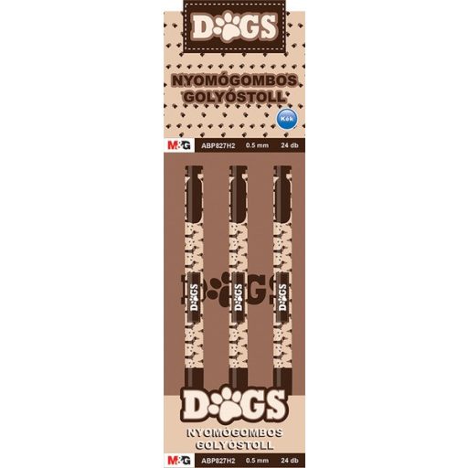 Golyóstoll 0,5 mm M&G "Dogs" kék