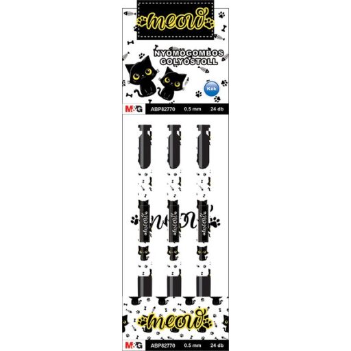 Golyóstoll 0,5 mm M&G "Meow" kék