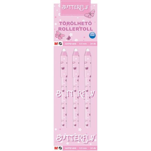 Rollertoll 0,5 mm törölhető M&G "iErase" Butterfly kék