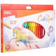 Filctoll készlet 1 mm Deli "ColoRun" 24 szín
