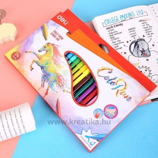 Filctoll készlet 1 mm Deli "ColoRun" 24 szín