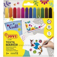 Textilmarker készlet Jovi 12 szín