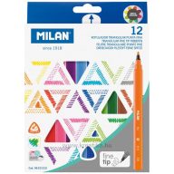 Filctoll készlet 2 mm háromszög test Milan 6112 12 szín