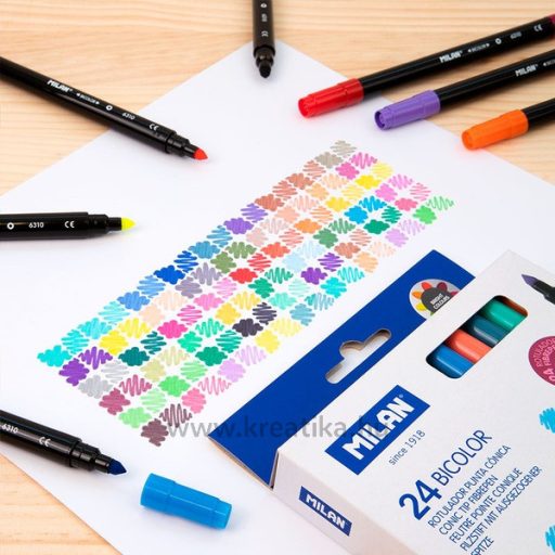 Filctoll készlet 5-10 mm kétvégű Milan 6310 24/48 szín