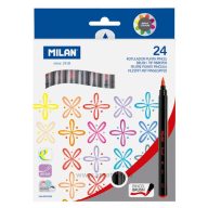 Ecsetfilc készlet 0,5-6 mm Milan 24 szín