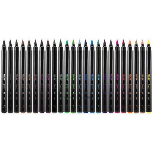 Ecsetfilc készlet 0,5-6 mm Milan 24 szín