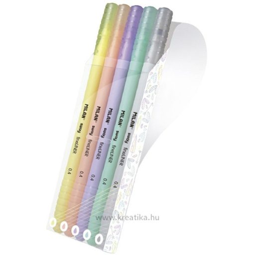 Tűfilc készlet 0,4 mm Milan "Fineliner" Sway Pastel 5 pasztell szín