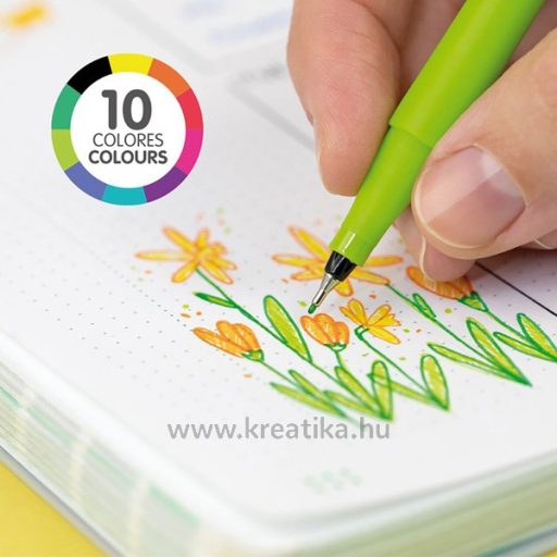 Tűfilc készlet 0,4 mm Milan "Fineliner" Sway 10 szín