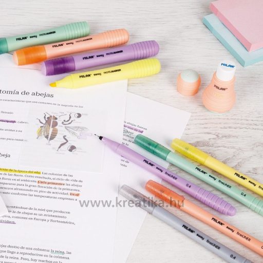 Tűfilc készlet 0,4 mm Milan "Fineliner" Sway 5 pasztell szín