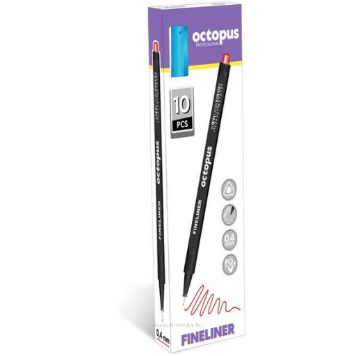 Tűfilc 0,4 mm Octopus "Fineliner" középkék