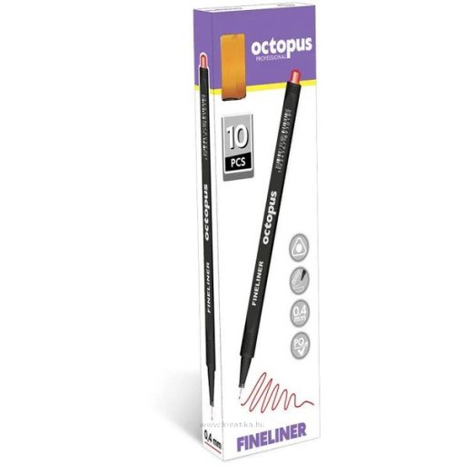 Tűfilc 0,4 mm Octopus "Fineliner" narancs