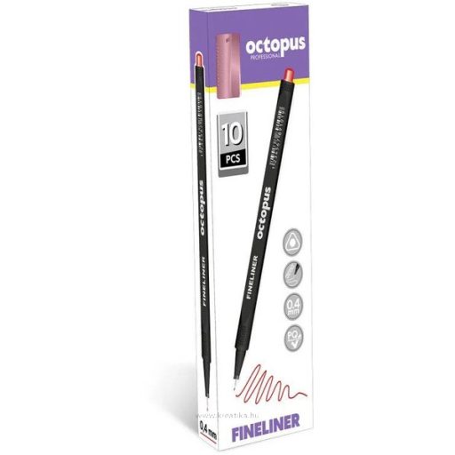 Tűfilc 0,4 mm Octopus "Fineliner" világos rózsaszín