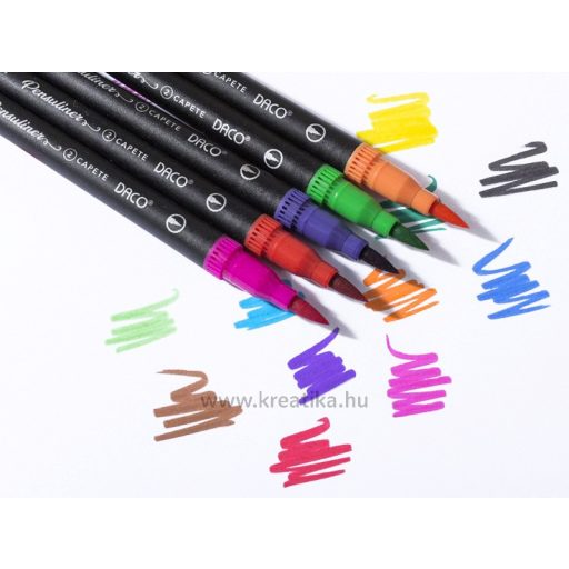 Filctoll 0,4-1,5 mm kétvégű, tű- és ecsethegy Daco "Pensuliner" lila