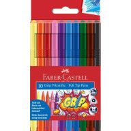   Filctoll készlet, kimosható 1 mm Faber-Castell "Grip" 10 szín