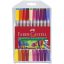 Filctoll készlet, kimosható 0,5-3 mm kétvégű Faber-Castell 20 szín