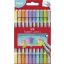 Filctoll készlet, kimosható 0,5-3 mm kétvégű Faber-Castell 10 pasztell  szín