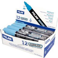   Krétamarker 2-4 mm vágott hegyű Milan "Fluoglass" kék