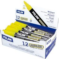   Krétamarker 2-4 mm vágott hegyű Milan "Fluoglass" sárga