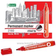 Alkoholos marker 1-5 mm vágott d.rect 2160 piros