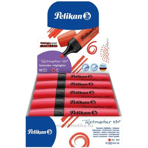 Szövegkiemelő 2-5 mm Pelikan 490 piros