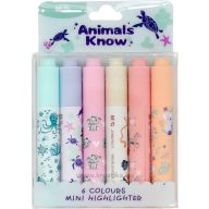   Szövegkiemelő készlet 1-4 mm M&G "Animals Know" mini 6 szín