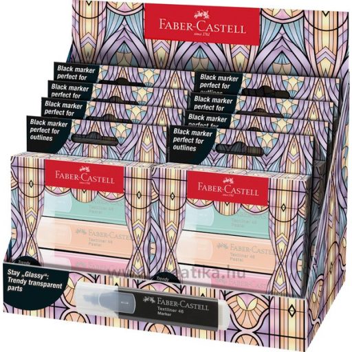 Szövegkiemelő készlet 1-5 mm Faber-Castell "Textliner 46" Glassy Pastel 4 szín