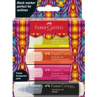   Szövegkiemelő készlet 1-5 mm Faber-Castell "Textliner 46" Glassy Superfluorescent 4 szín