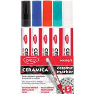 Festék marker készlet, porcelánra 1-2 mm Daco 5 szín