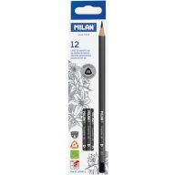 Grafitceruza 6B háromszög test Milan