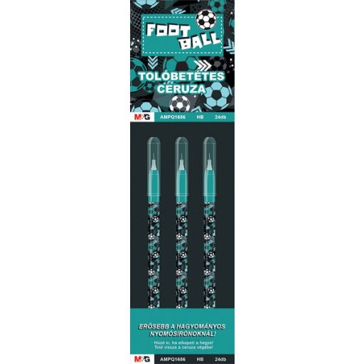 Tolóbetétes ceruza HB M&G "Football