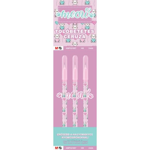 Tolóbetétes ceruza HB M&G "Meow