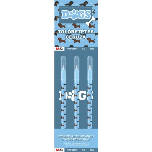 Tolóbetétes ceruza HB M&G "Dogs