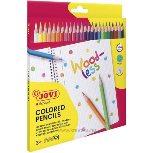 Színesceruza készlet háromszög test Jovi 24 szín