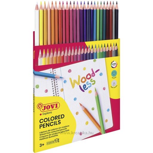 Színesceruza készlet háromszög test Jovi 24 szín