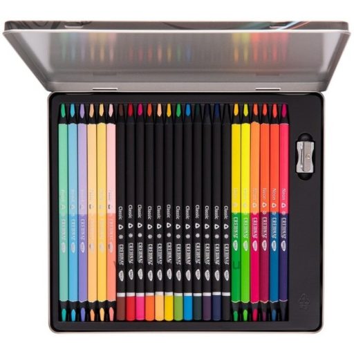 Színesceruza készlet fém dobozos Daco "Creion Art" 24/36 szín