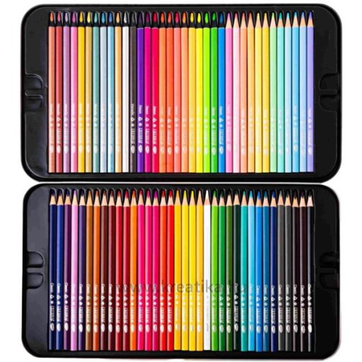 Színesceruza készlet fém dobozos Daco "Creion Art" 72 szín