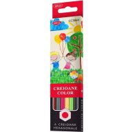 Színesceruza készlet, ajándék hegyező Daco 6 szín