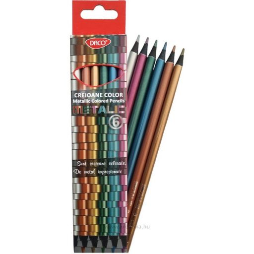 Színesceruza készlet Daco "Metallic" 6 szín