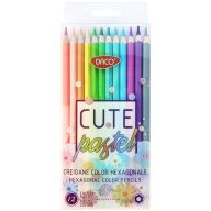   Színesceruza készlet Daco "Cute" 12 pasztell szín