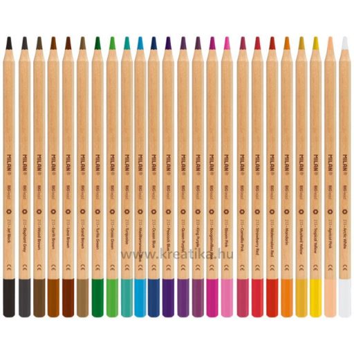 Színesceruza készlet vastag ceruzabél Milan 213 24 szín