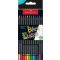 Színesceruza készlet fekete fa, háromszög test Faber-Castell "Black Edition" 12 szín