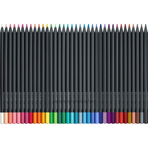 Színesceruza készlet fekete fa, háromszög test Faber-Castell "Black Edition" 36 szín