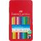 Színesceruza készlet háromszög test, fém dobozos Faber-Castell "Colour Grip" 12 szín