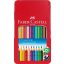 Színesceruza készlet háromszög test, fém dobozos Faber-Castell "Colour Grip" 12 szín