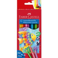   Színesceruza készlet akvarell, ajándék ecset Faber-Castell 12 szín